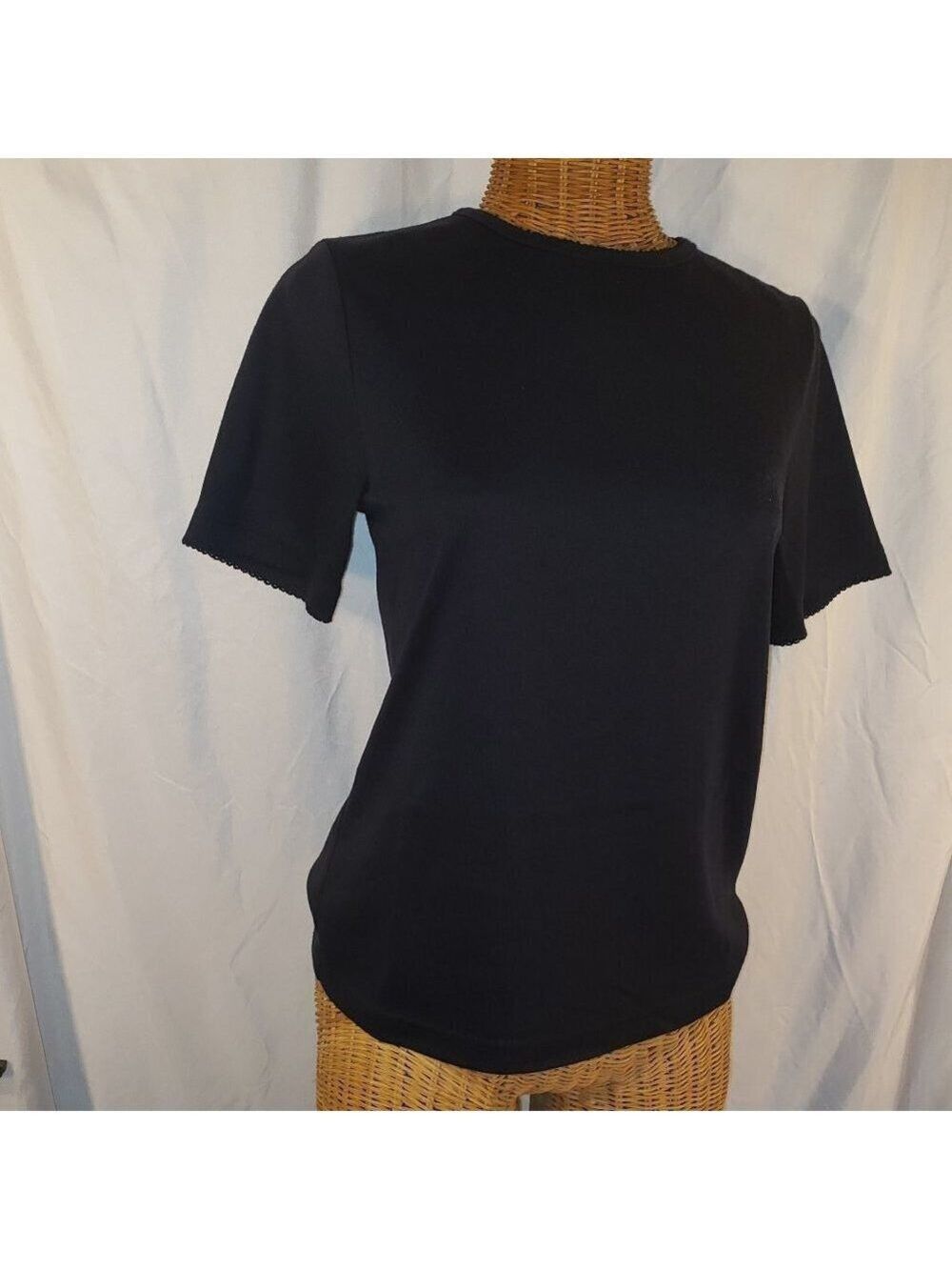 Two Traditions Country Collection Black & Tan 3/4 Sleeve Tunic Tops - S/P